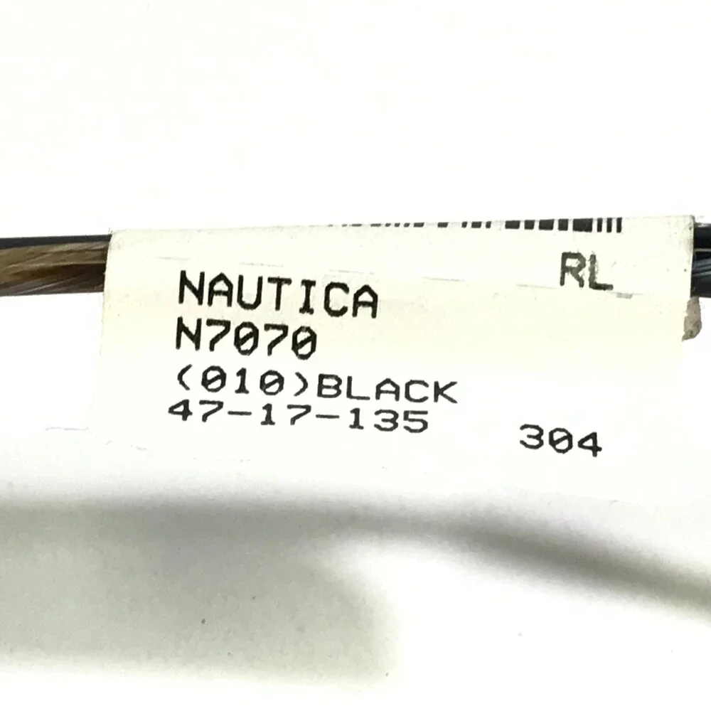 Nautica Eyeglasses Frames N7070 010 Black Rectangular Full Rim 47-17-135